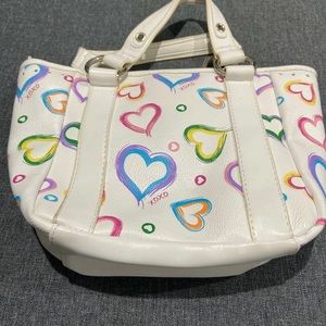 XOXO Tote Flap Top Jelly Hand Bag Adoration White